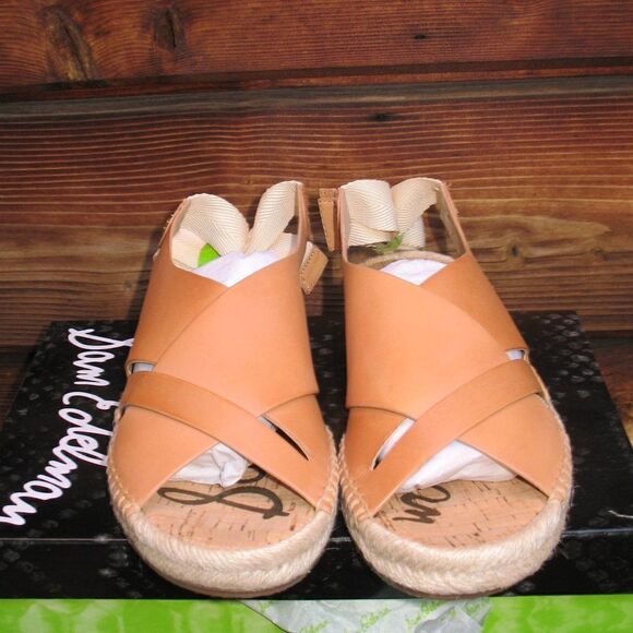 Sam Edelman Womens 7 Natural Tan Espadrille Sandals Shoes - Picture 2 of 8